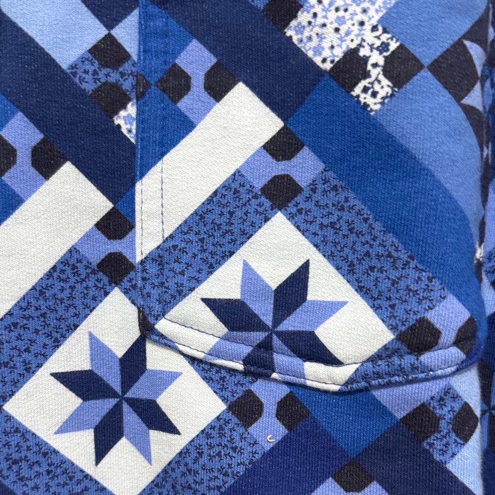 Lands' End Blue Patterned Jacket - Picture 4 of 7